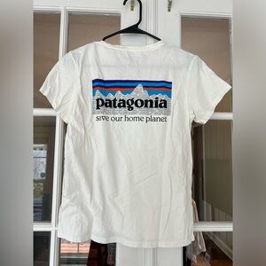 Patagonia Logo Save Our Planet Shirt Womens Size Small